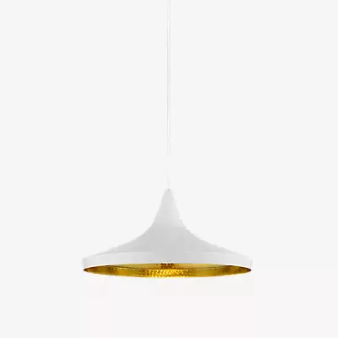 Tom Dixon Beat Wide Pendelleuchte LED, weiß/Messing günstig online kaufen