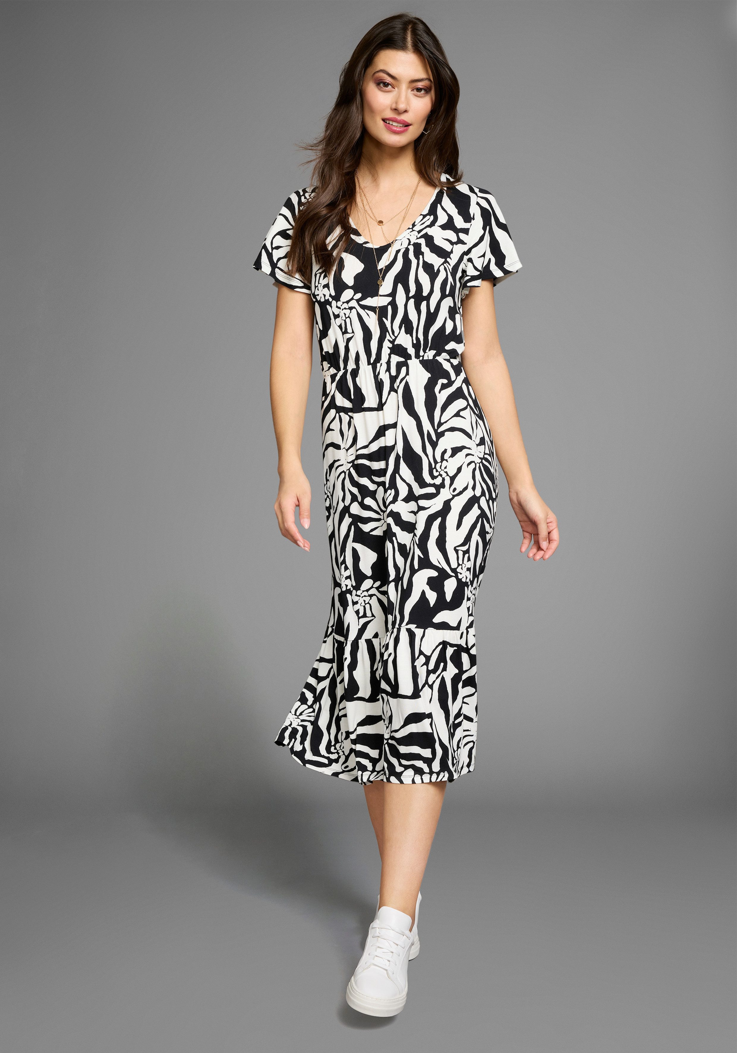 Laura Scott Sommerkleid im auffälliger Zebra-Optik günstig online kaufen