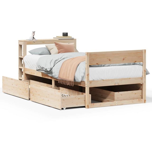 vidaXL Bett, Massivholzbett ohne Matratze 75x190 cm Kiefernholz günstig online kaufen