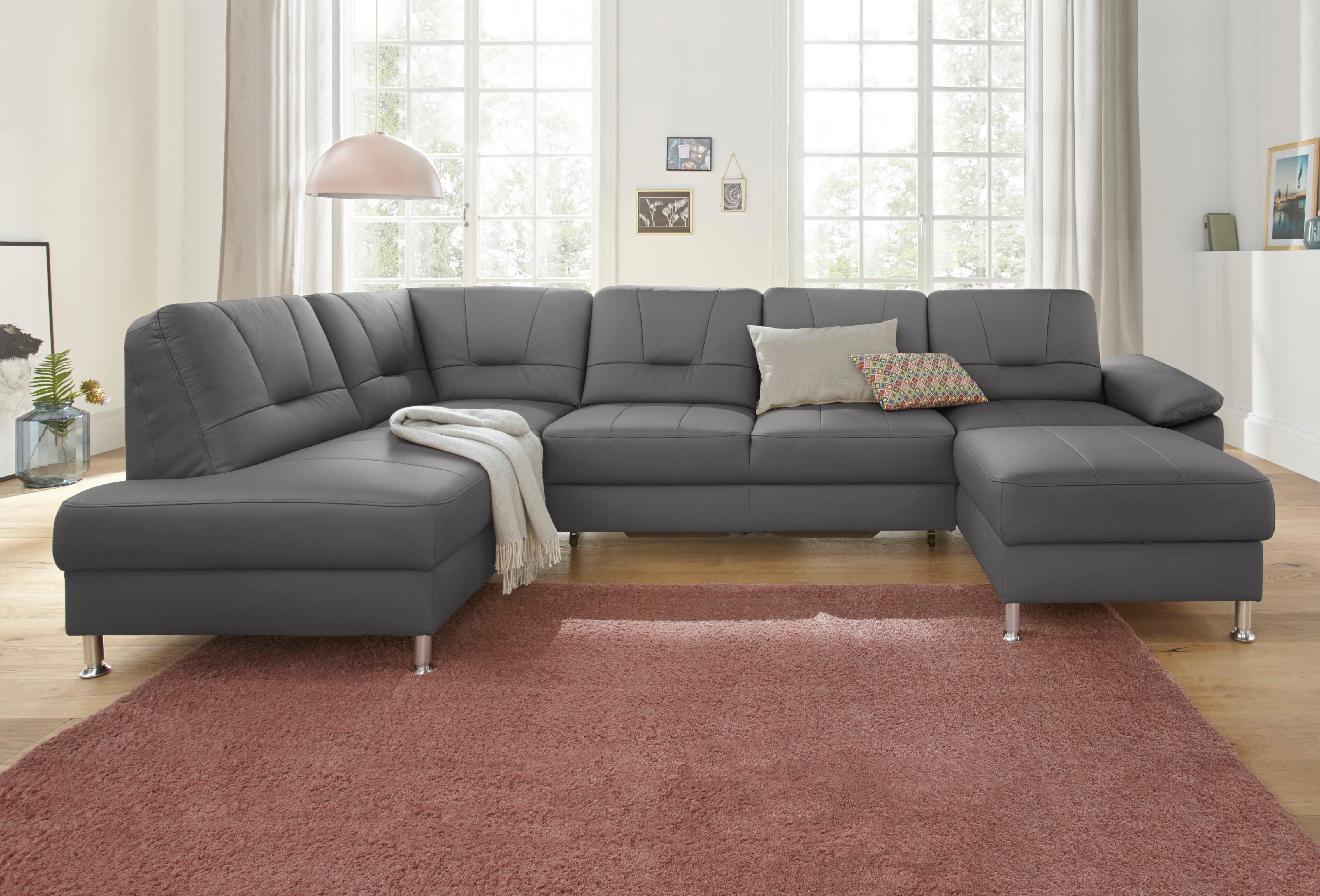 exxpo - sofa fashion Wohnlandschaft »Castello, U-Form«, wahlweise mit Bettf günstig online kaufen