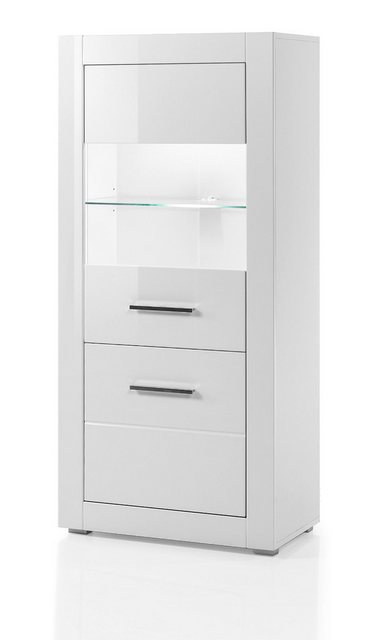 Furn.Design Midischrank Carrara (Vitrine halbhoch, 2-türig, 65 x 142 cm) in günstig online kaufen