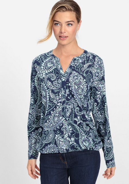 Olsen Rundhalsshirt mit Paisley-Muster günstig online kaufen