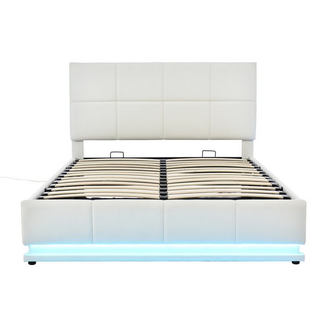 IDEASY Polsterbett Doppelbett, 140x200 cm, mit 16-farbige LED-Beleuchtung ( günstig online kaufen