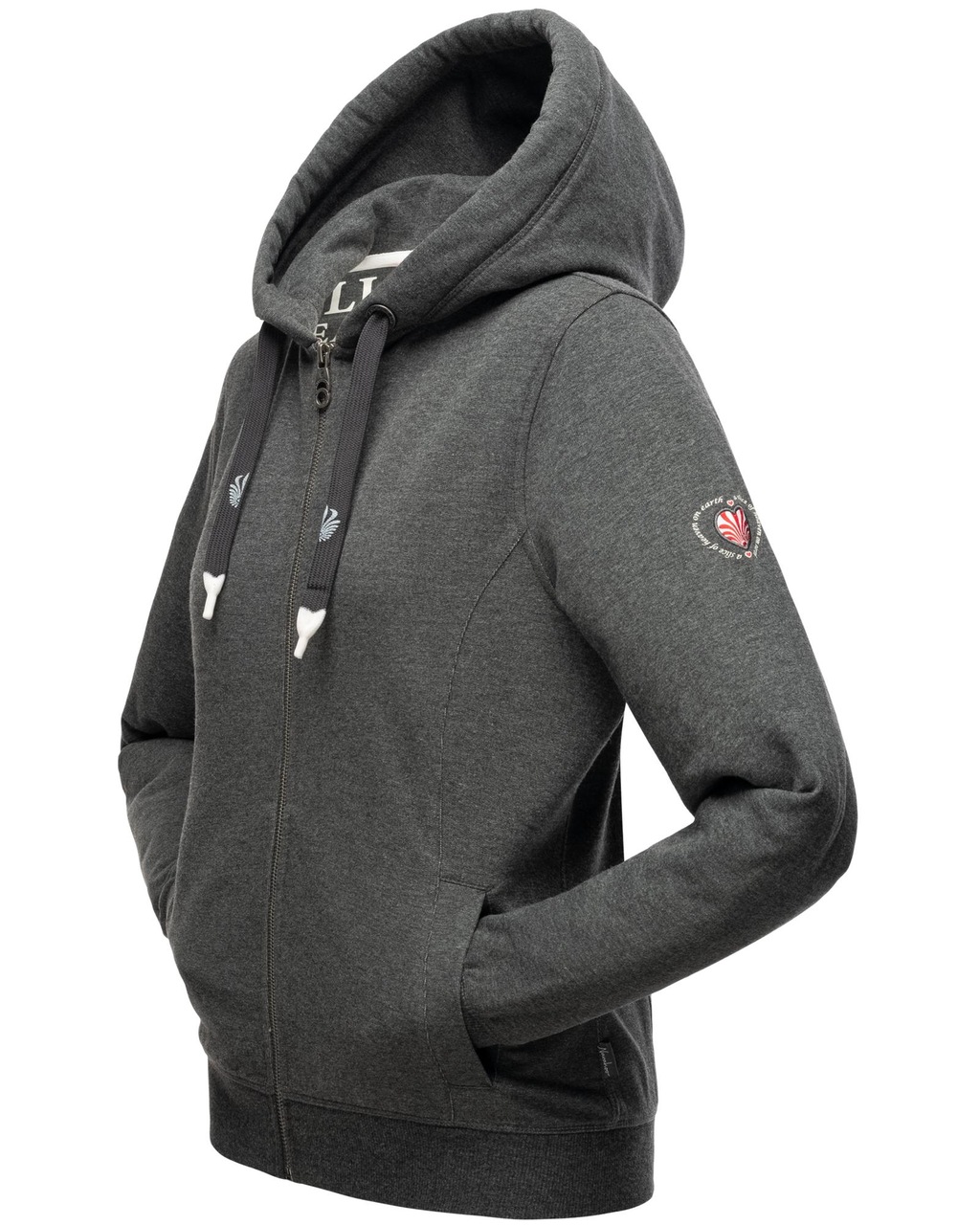 Navahoo Kapuzensweatshirt "Engelshaar", sportlicher Zip-Hoodie mit dicken T günstig online kaufen