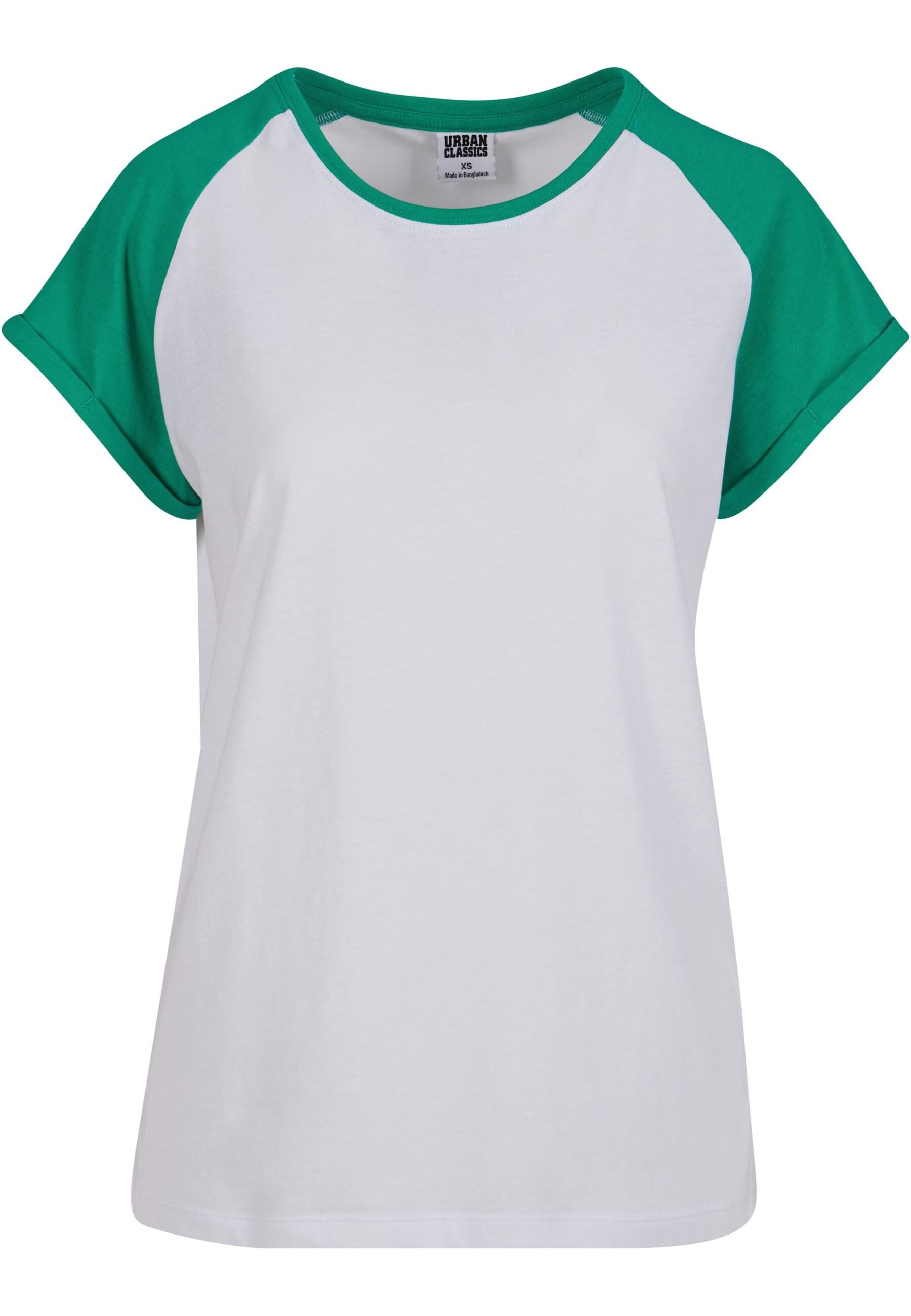 URBAN CLASSICS Kurzarmshirt "Urban Classics Damen Ladies Contrast Raglan Te günstig online kaufen