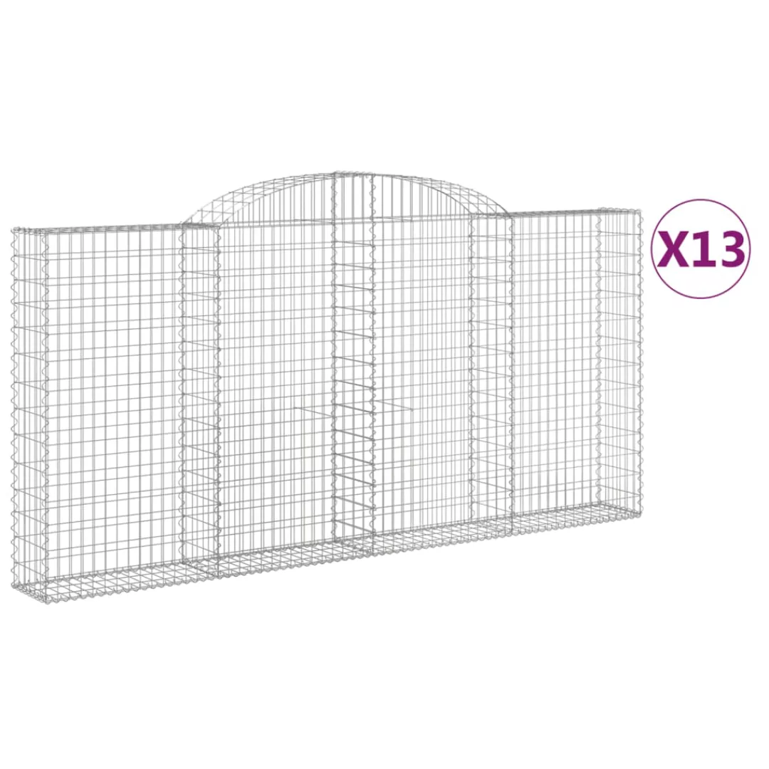 Vidaxl Gabionen Mit Hochbogen 13 Stk 300x30x140/160cm Verzinktes Eisen günstig online kaufen