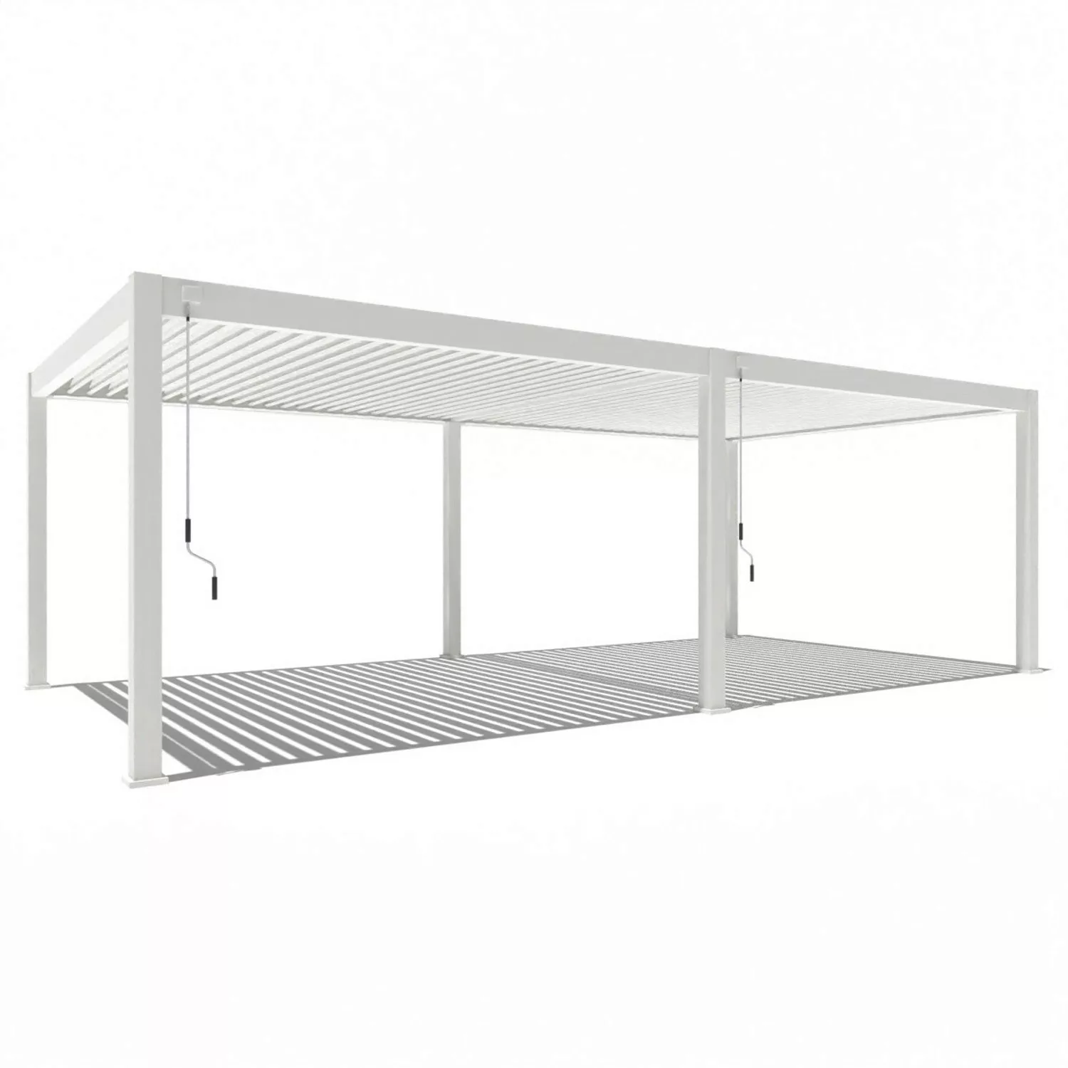 Weide Deluxe Plus Aluminium Pavillon 4 x 8 M Weiß Pergola Freistehend günstig online kaufen