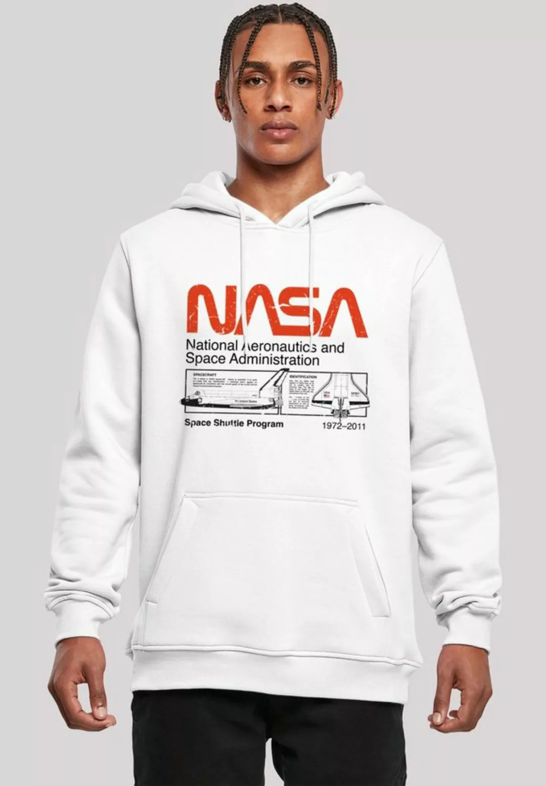 F4NT4STIC Sweatshirt "NASA Classic Space Shuttle White", Herren,Premium Mer günstig online kaufen