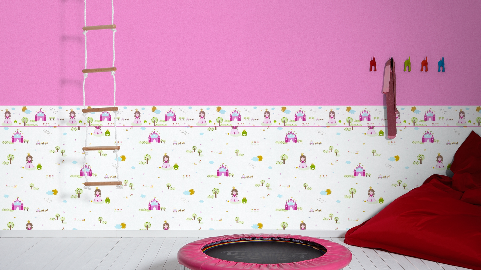 Bricoflor Uni Tapete in Pink Teenager und Kindertapete aus Vlies für Mädche günstig online kaufen