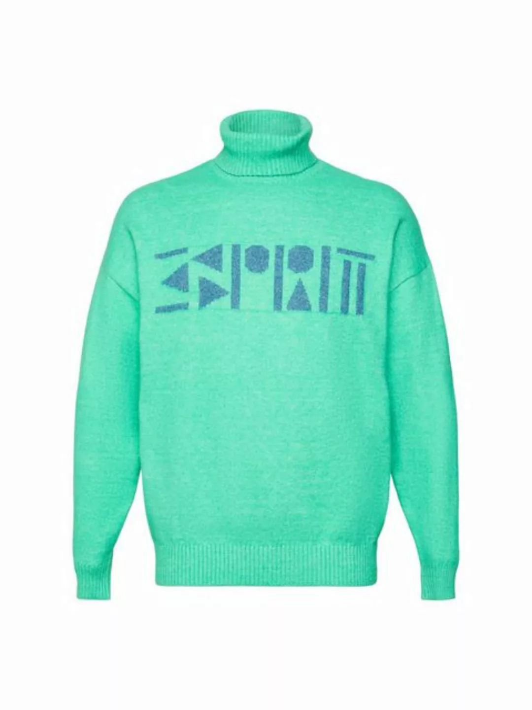 Esprit Rollkragenpullover Oversize-Rollkragenpullover mit Logo günstig online kaufen