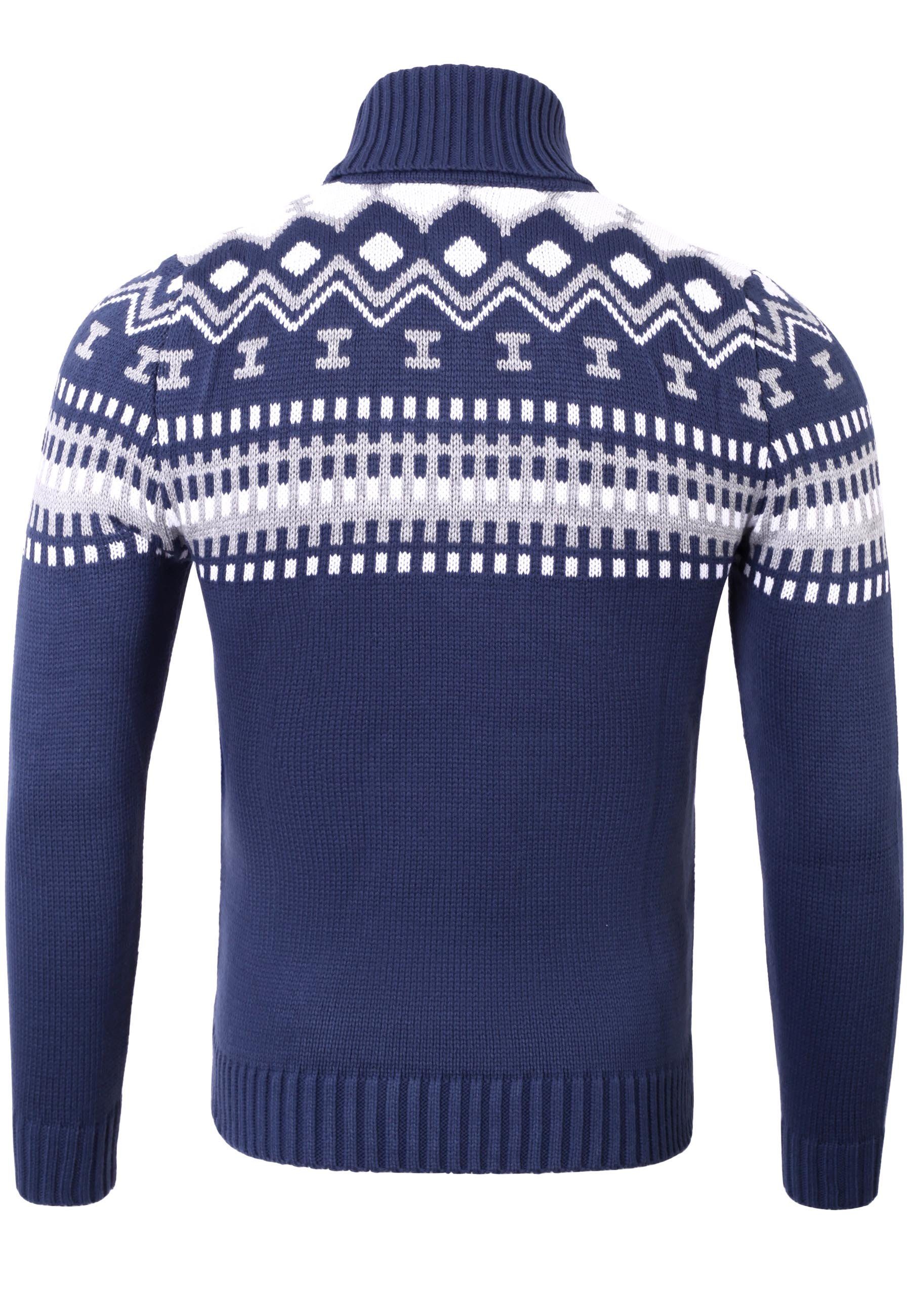 Reslad Strickpullover Reslad Rollkragenpullover Herren Grobstrick günstig online kaufen