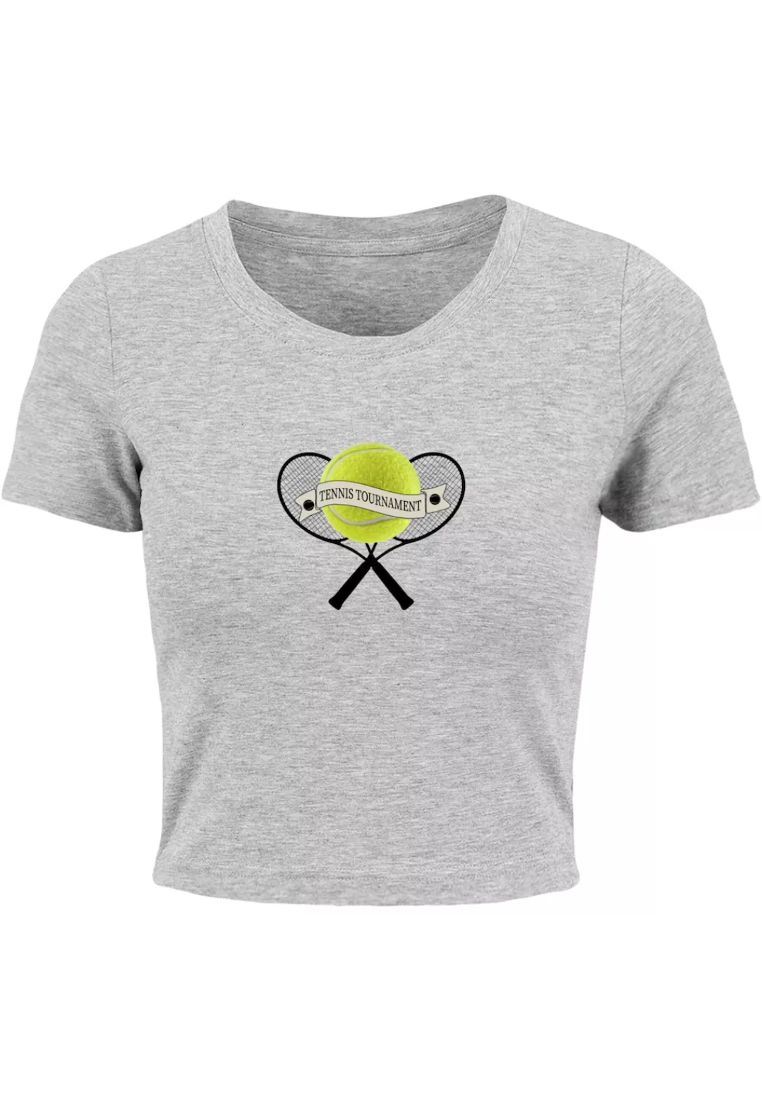 Merchcode T-Shirt "Merchcode Damen Ladies Tennis Tournament Cropped Tee" günstig online kaufen