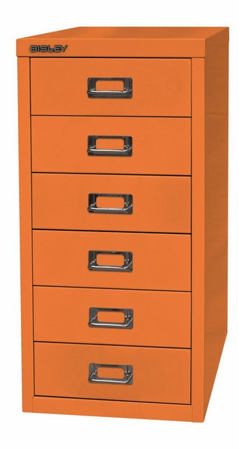 Bisley Aktenschrank MultiDrawer Schubladenschrank in Orange - Maße: H 59 x günstig online kaufen