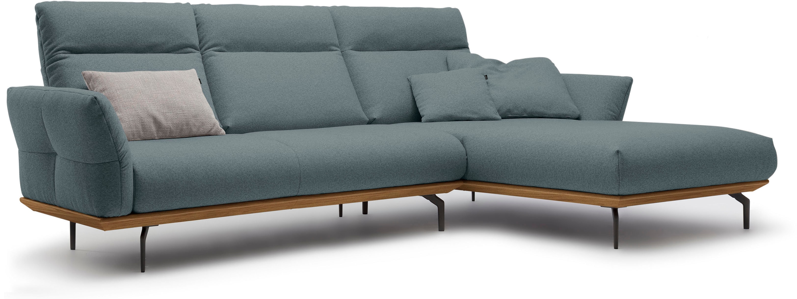 Creation BY ROLF BENZ Ecksofa »CR.460«, Sockel in Nussbaum, Winkelfüße in U günstig online kaufen