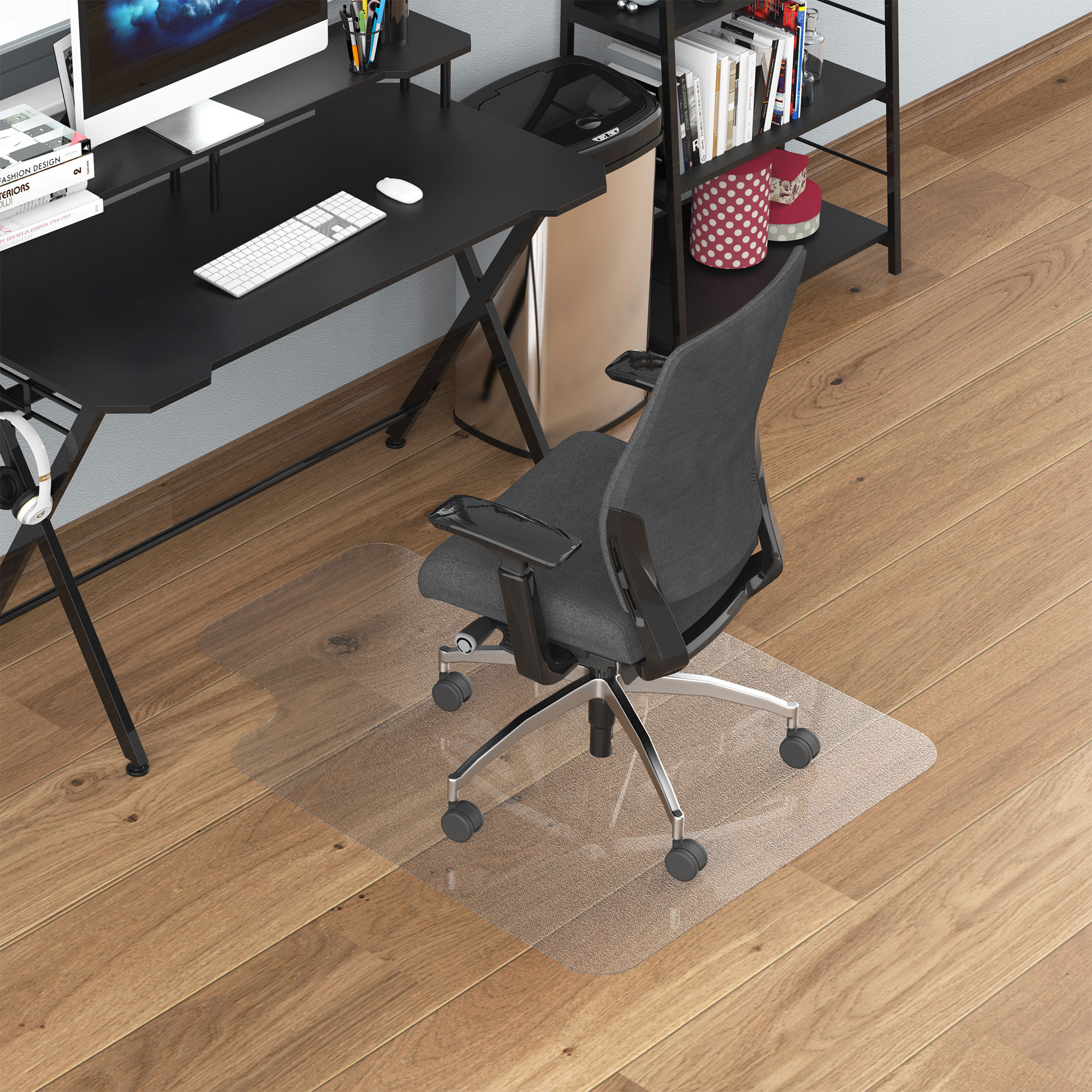 HOMCOM Bodenschutzmatte 90 x 120 cm Bürostuhl Unterlage in Transparent, Kra günstig online kaufen