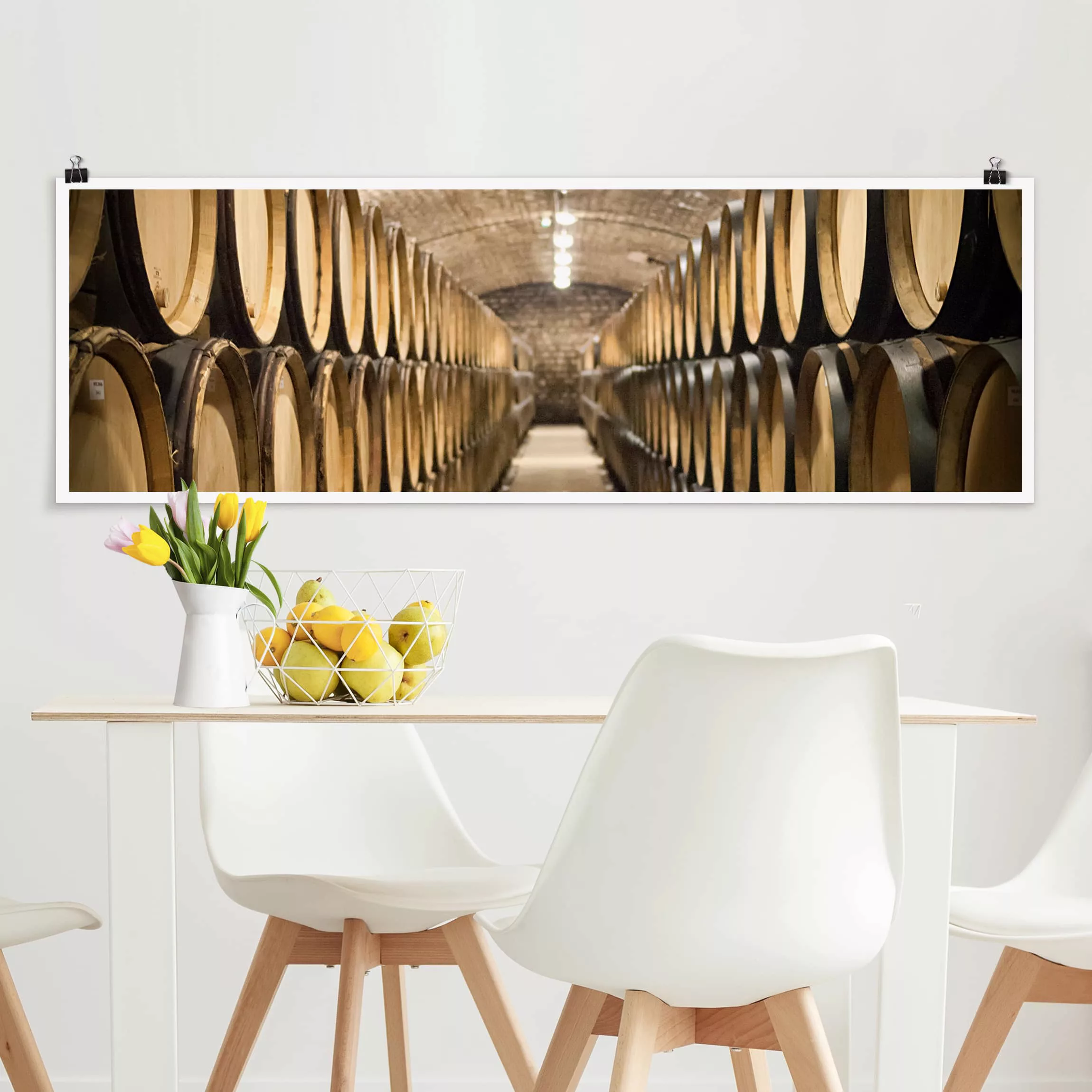 Panorama Poster Küche Weinkeller günstig online kaufen