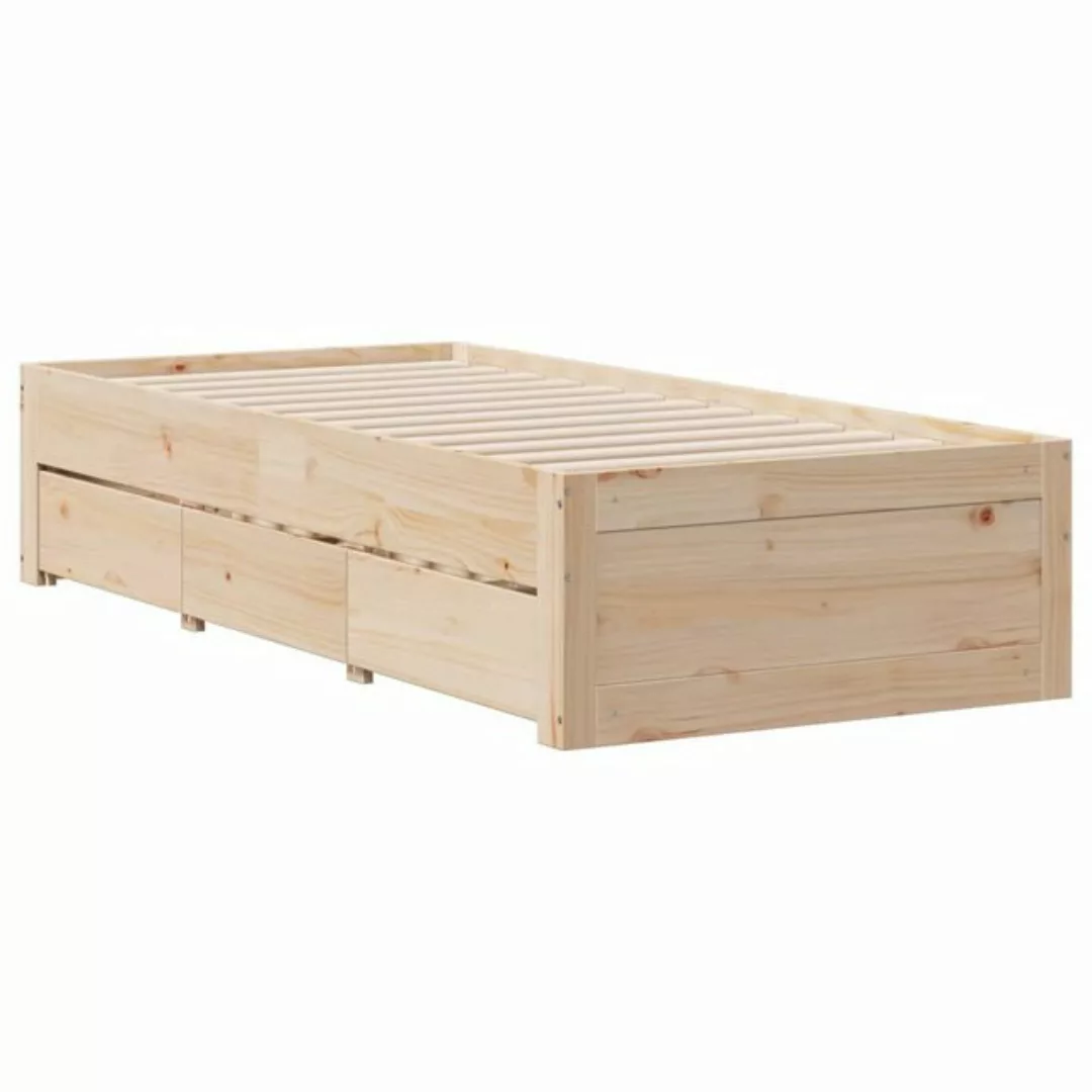 vidaXL Bett Massivholzbett ohne Matratze mit Schubladen 75x190 cm günstig online kaufen