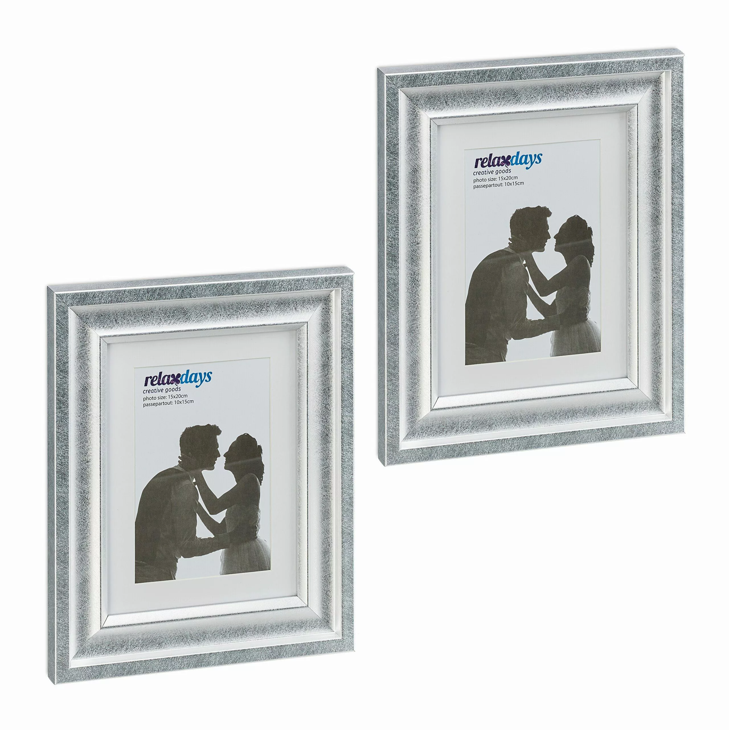 relaxdays Bilderrahmen-Set Bilderrahmen 15x20 cm 2er günstig online kaufen
