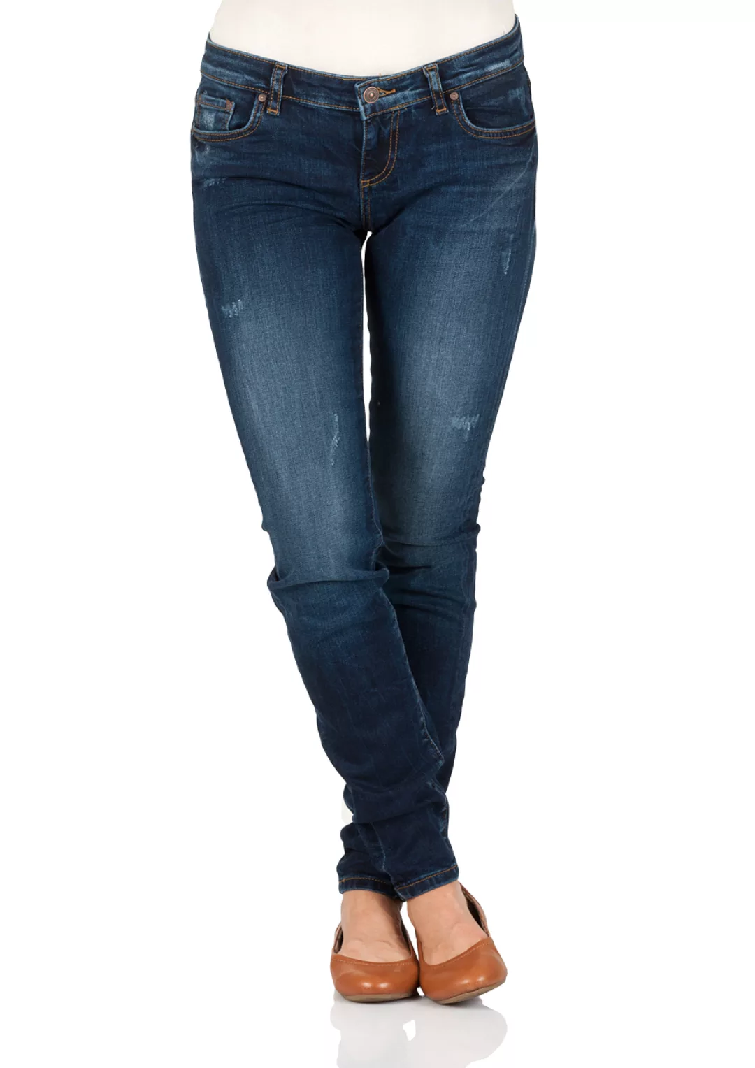 LTB Damen Jeans Clara Slim Fit - Blau - Saniel Wash günstig online kaufen