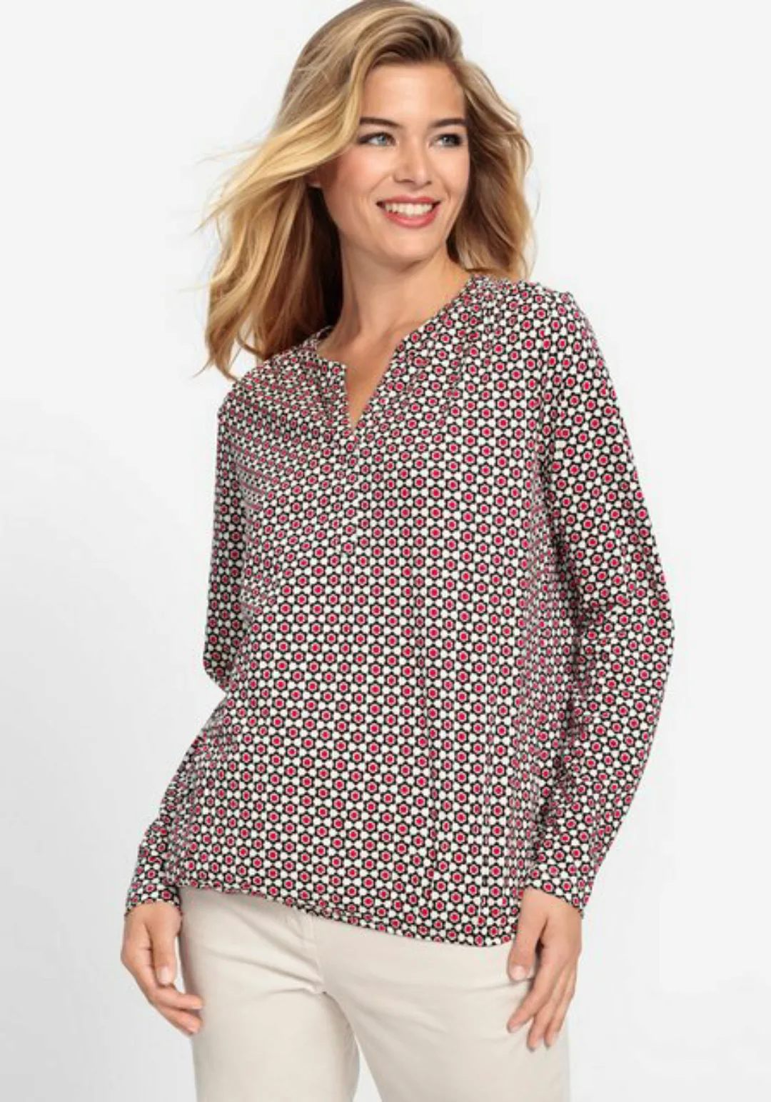 Olsen Print-Shirt (1-tlg) mit langem Arm günstig online kaufen