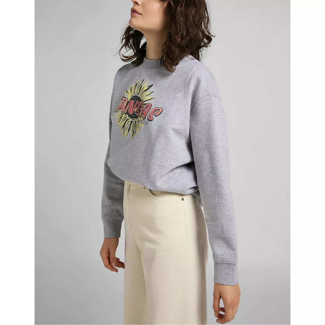 Lee Cut&sew Raglan Sweatshirt M Grey Mele günstig online kaufen