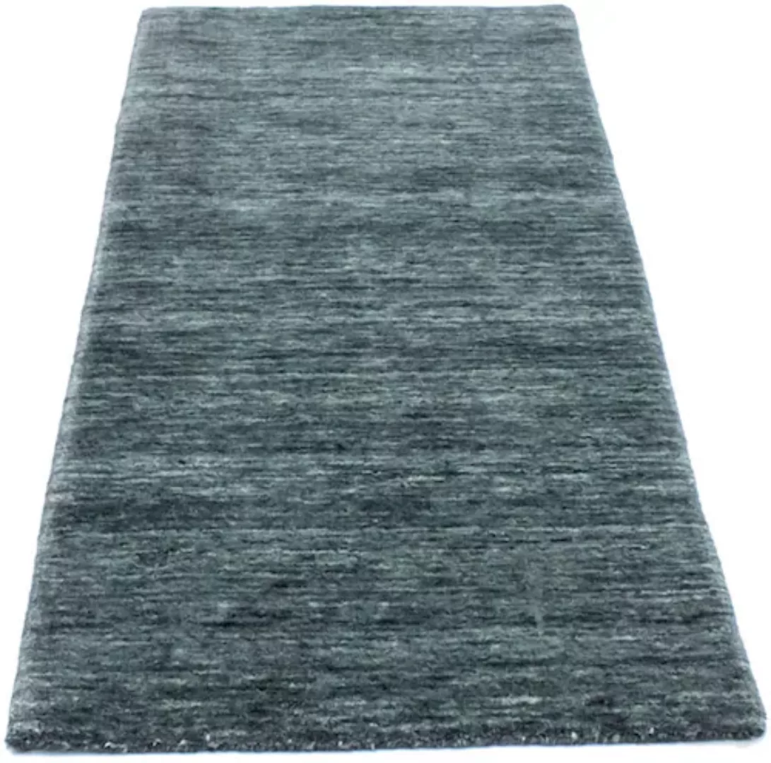 morgenland Wollteppich »Loribaft Teppich handgeknüpft blau«, rechteckig günstig online kaufen