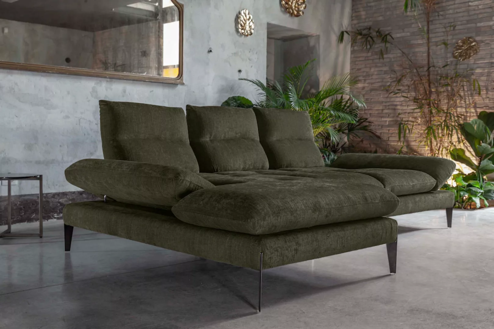 Nicoletti Home Ecksofa Monnalisa, Breite 287 cm, mit Sitztiefeverstellung u günstig online kaufen