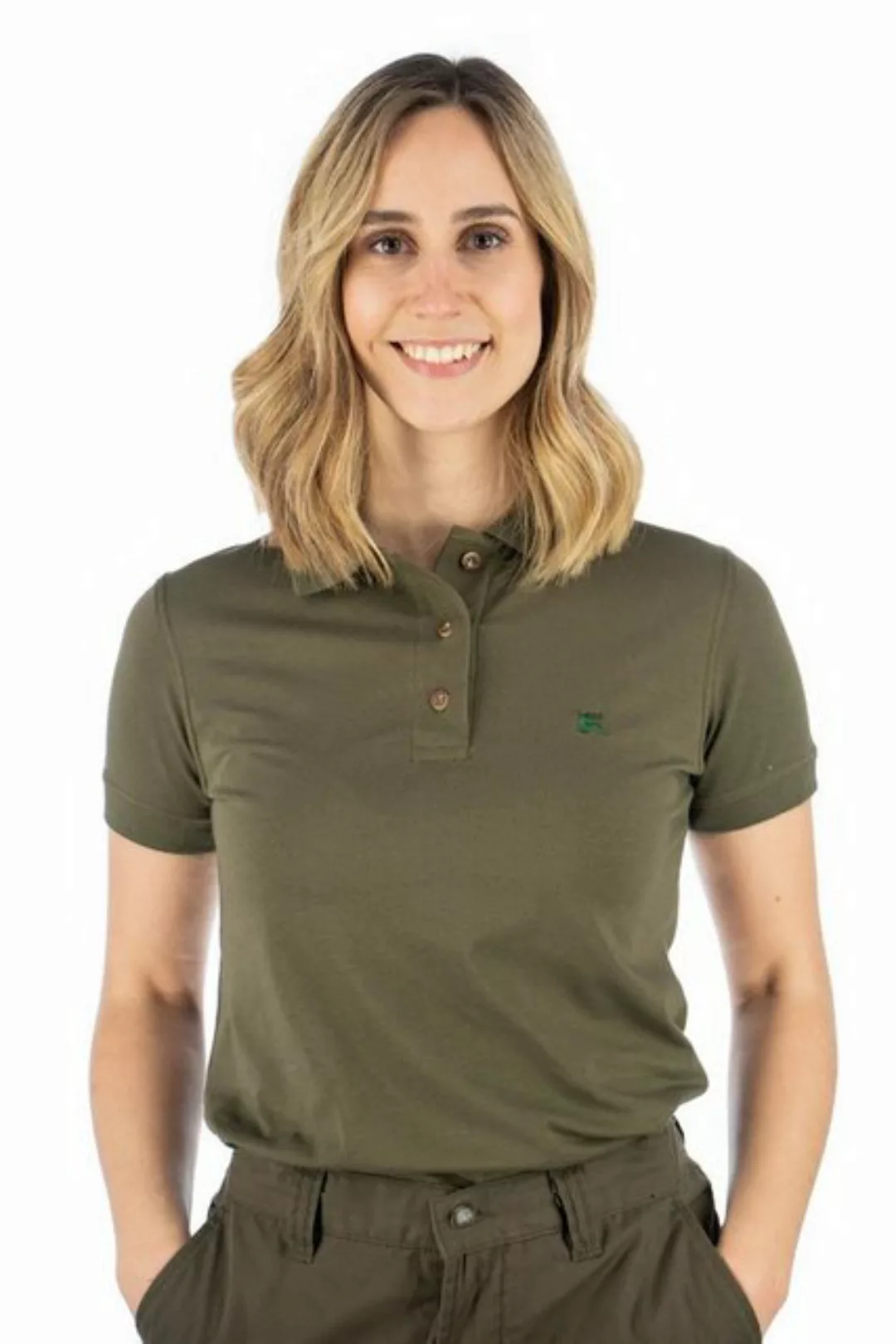 OS-Trachten Poloshirt Laukas Kurzarm Shirt mit Hirsch-Stickerei auf der lin günstig online kaufen