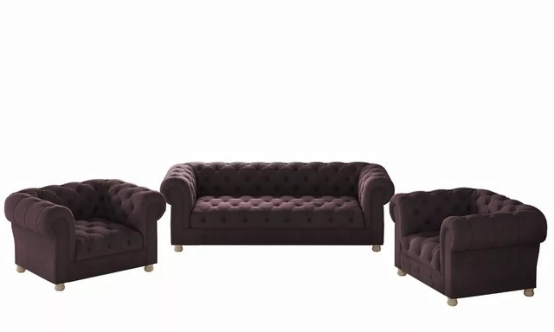 Kaiser Möbel Chesterfield-Sofa 3+1+1 Sofagarnitur, elegant, klassisch, in e günstig online kaufen