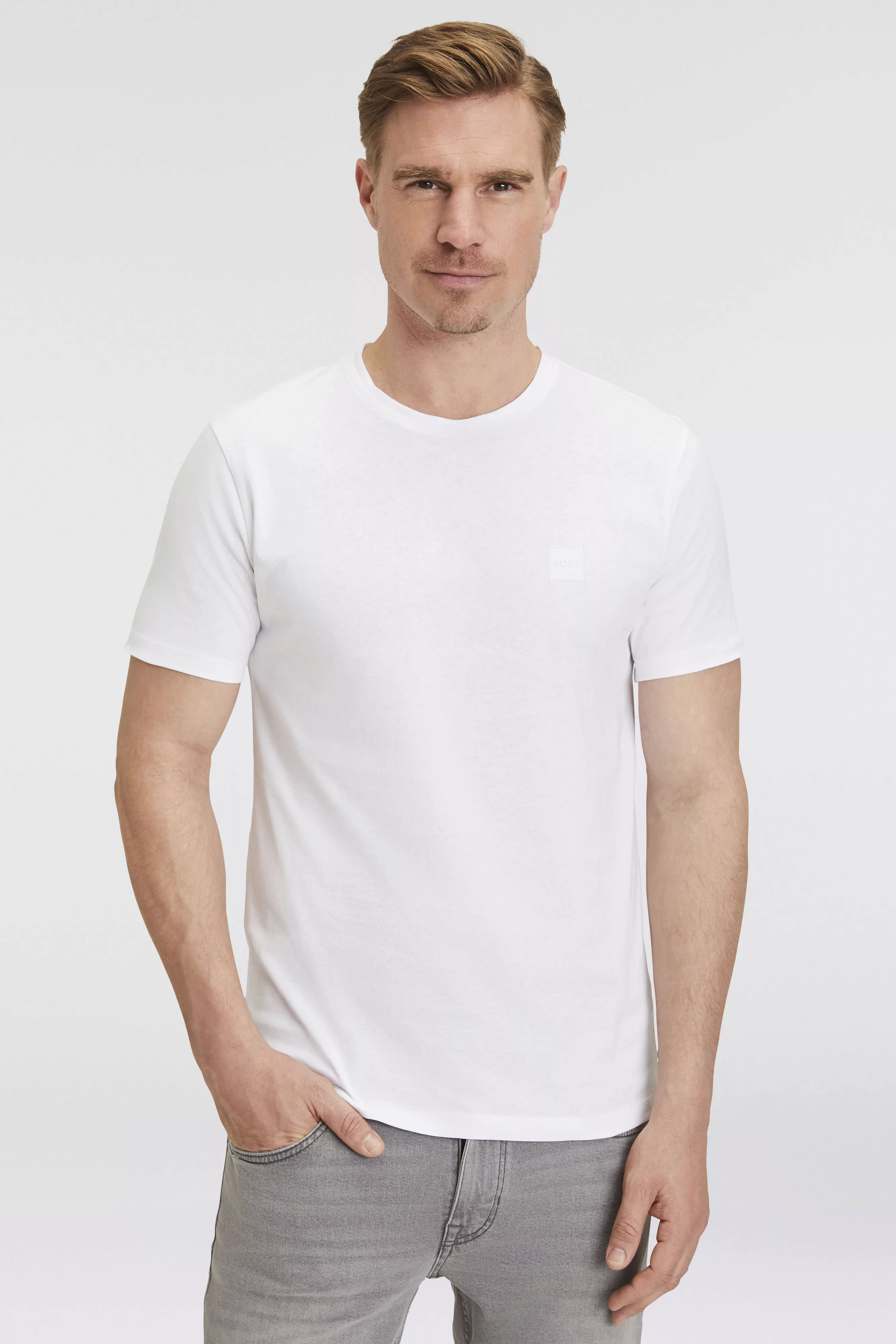 BOSS ORANGE T-Shirt Tales mit BOSS Stickerei auf der Brust günstig online kaufen