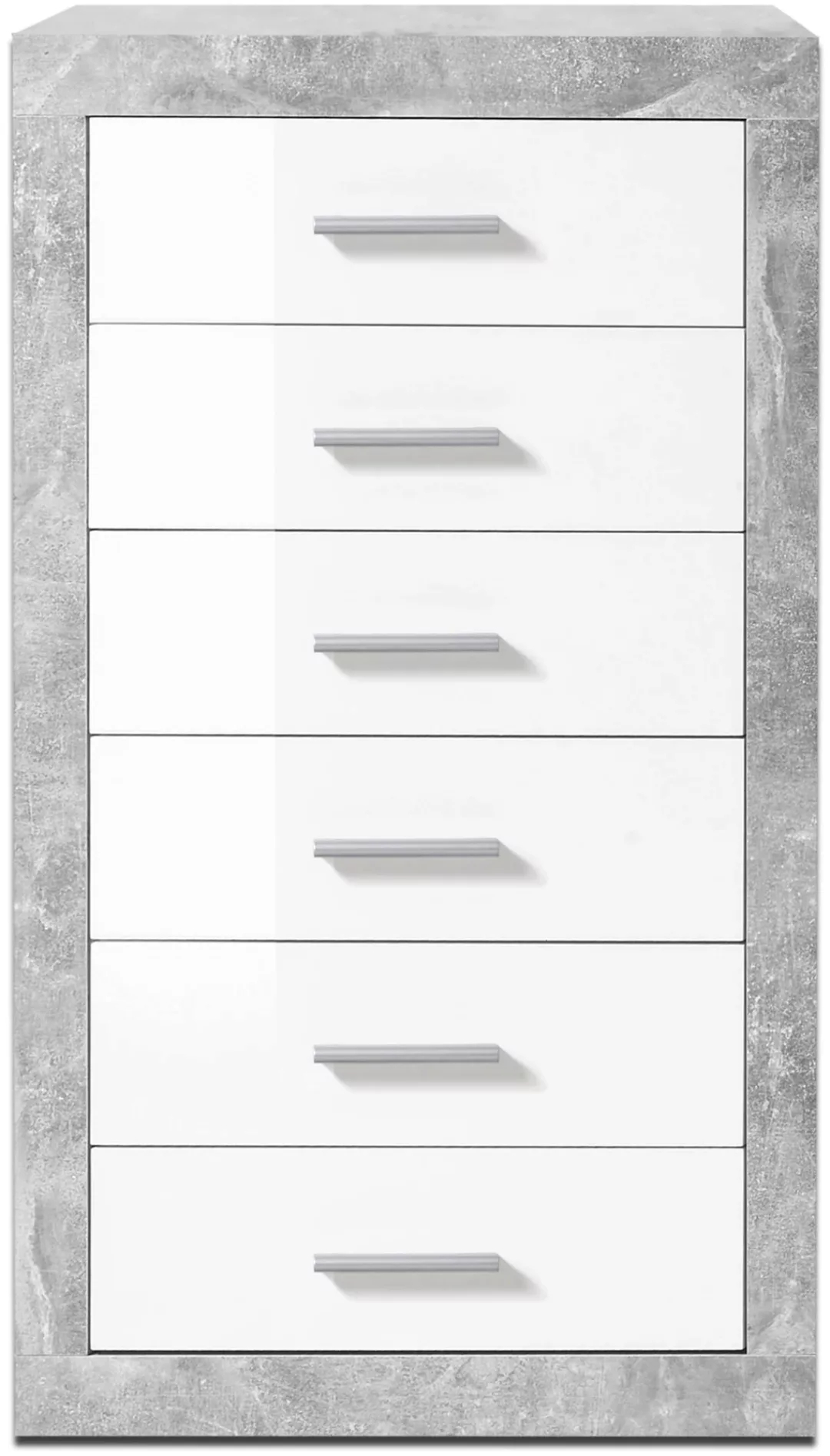 HBZ Sideboard "Stone weiß Hochglanz, Schrank mit Schubkästen BxHxT 66x102x3 günstig online kaufen