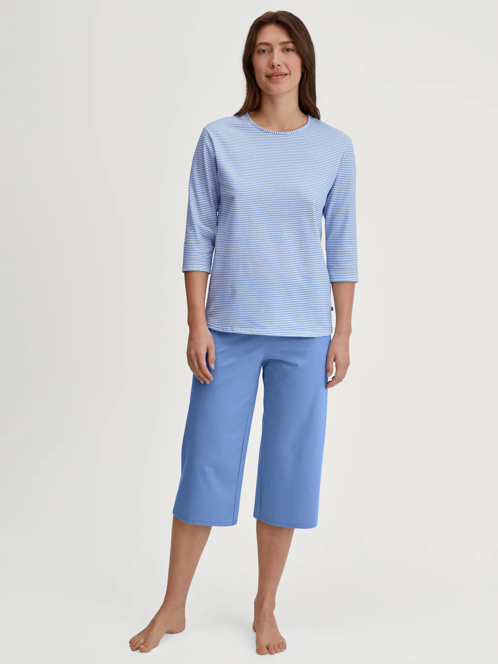 CALIDA Capri-Pyjama "Lovely Nights", (2 tlg.), Rundhalsausschnitt, Baumwoll günstig online kaufen
