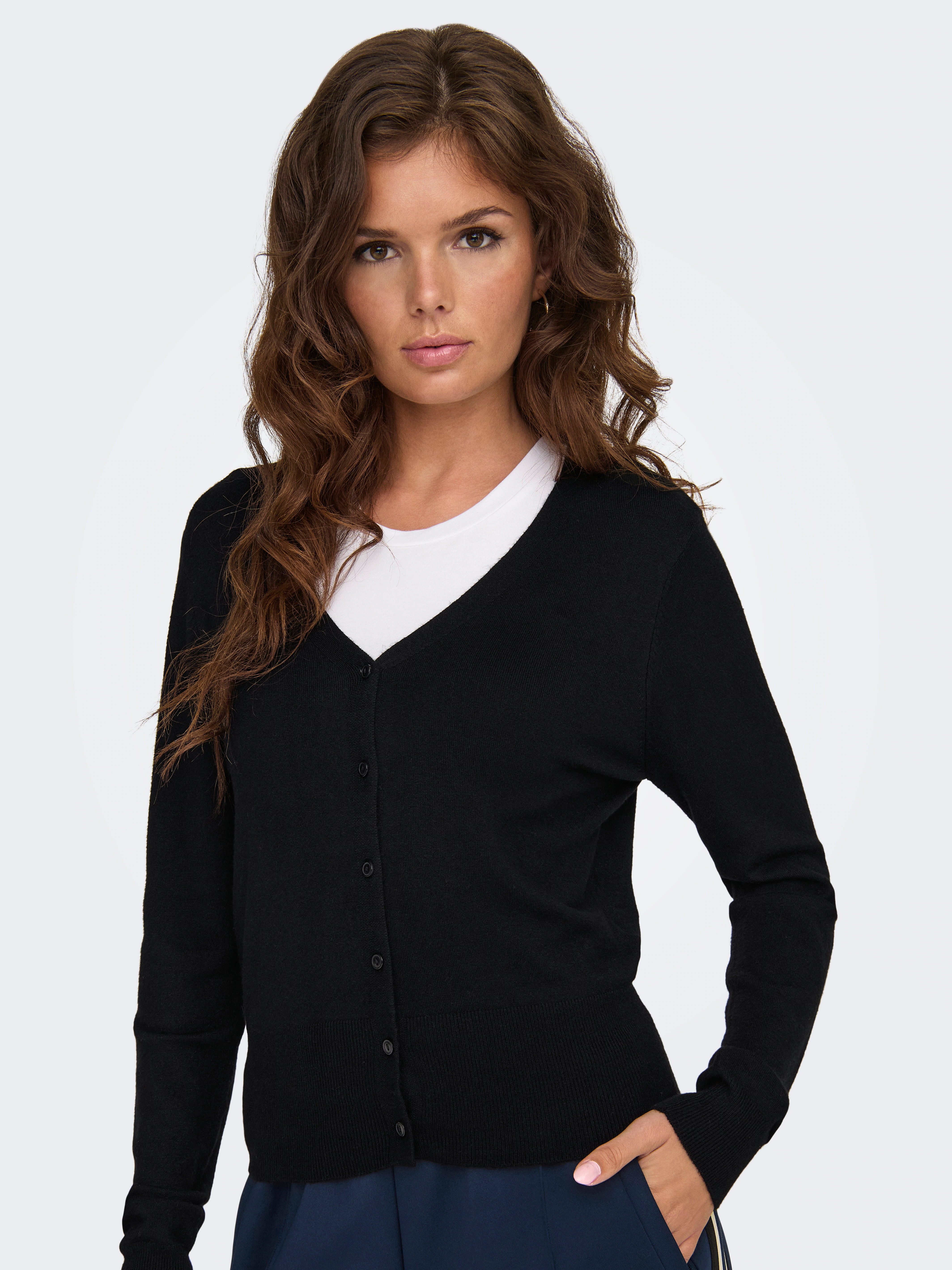 ONLY Strickjacke "ONLVENICE LIFE LS VNECK CARDI KNT NOOS" günstig online kaufen