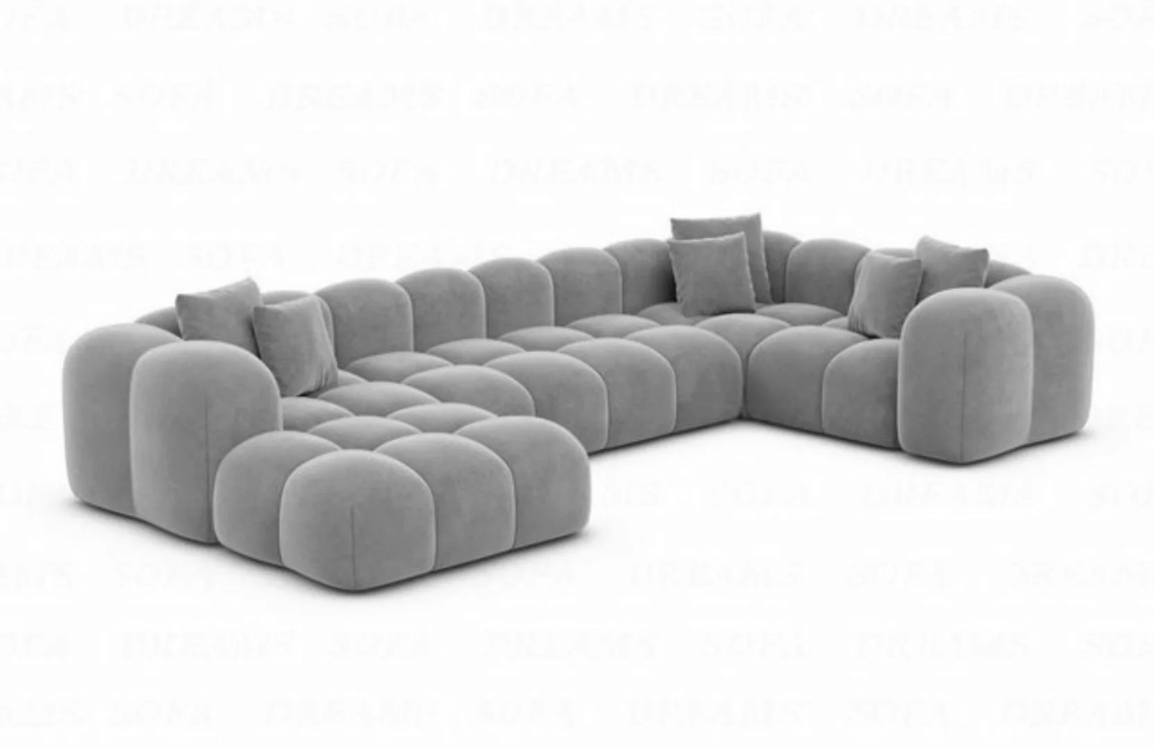 Sofa Dreams Wohnlandschaft Design Couch Stoff Wohnlandschaft Formentera U F günstig online kaufen