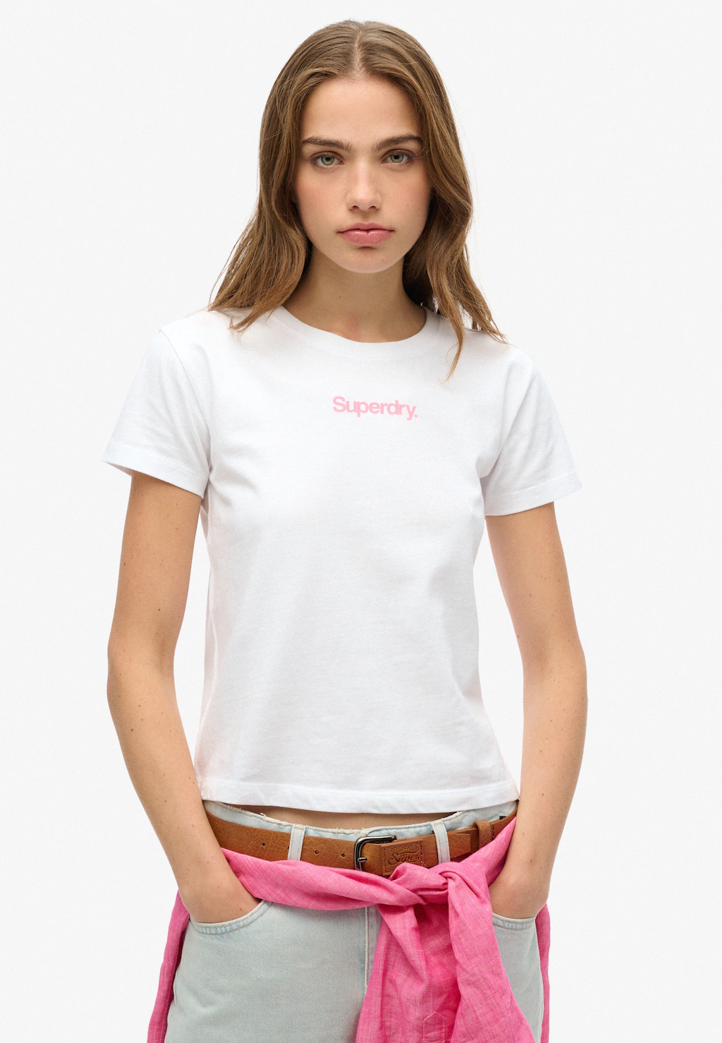 Superdry Kurzarmshirt "CORE LOGO CITY FITTED TEE" günstig online kaufen