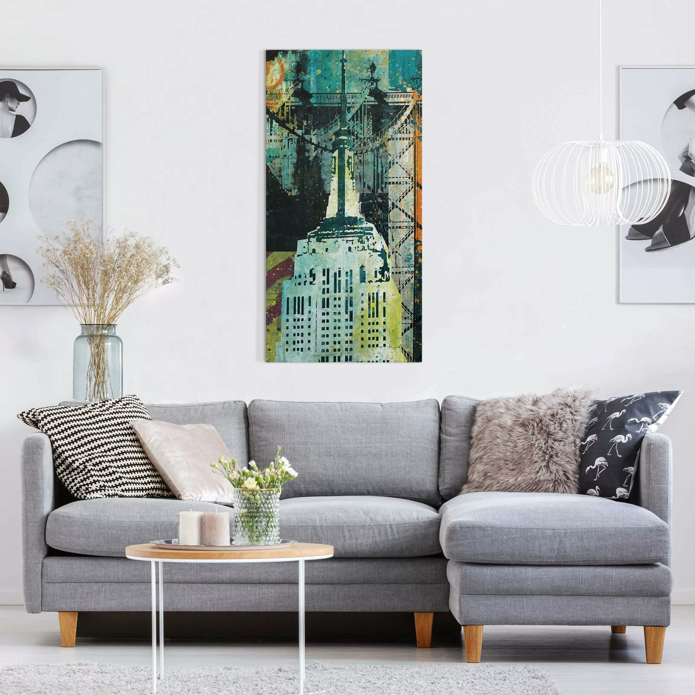 Leinwandbild NY Graffiti Empire State Building günstig online kaufen