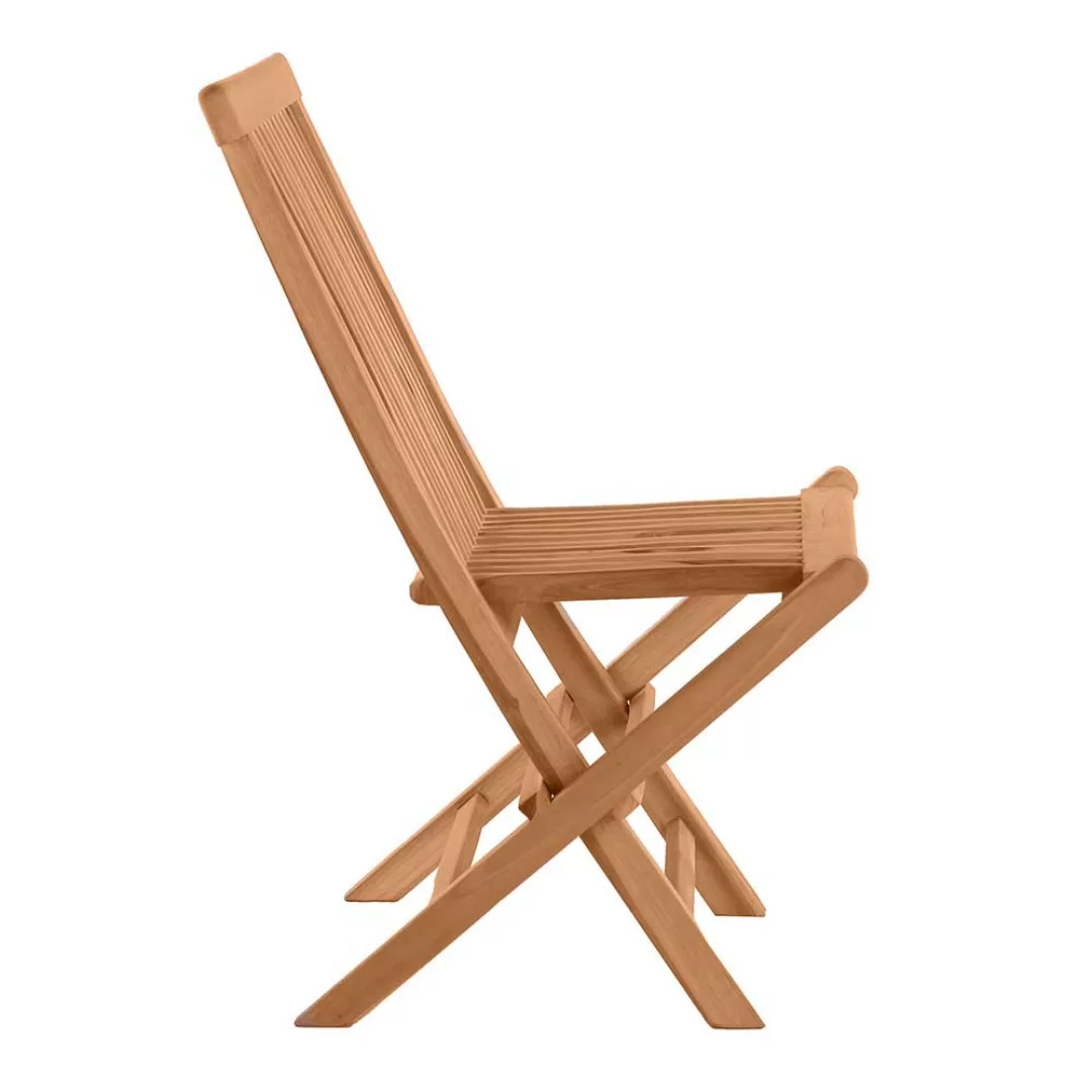 Balkonstühle aus Teak Massivholz klappbar (2er Set) günstig online kaufen