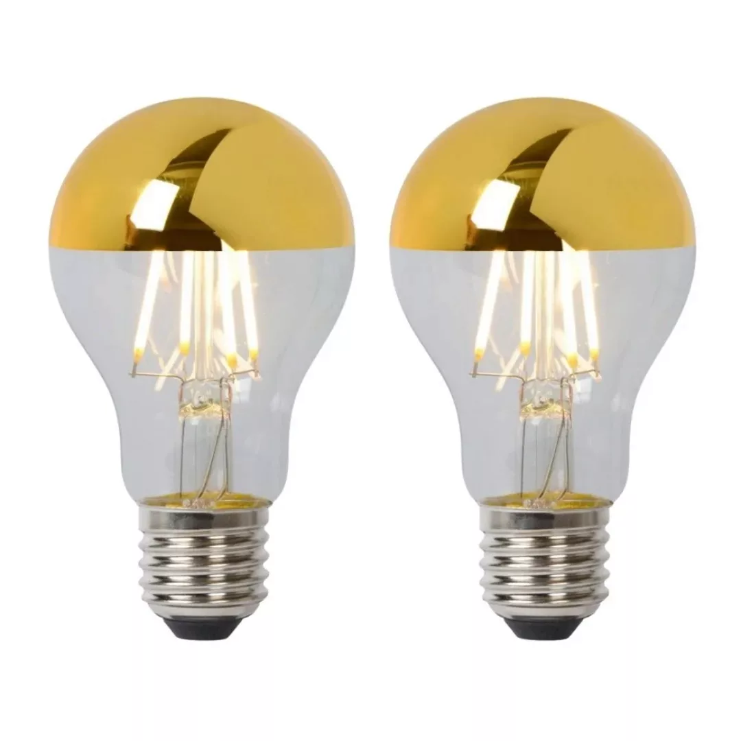 LED Leuchtmittel E27 Birne - A60 in Gold 5W 600lm 2er-Pack günstig online kaufen