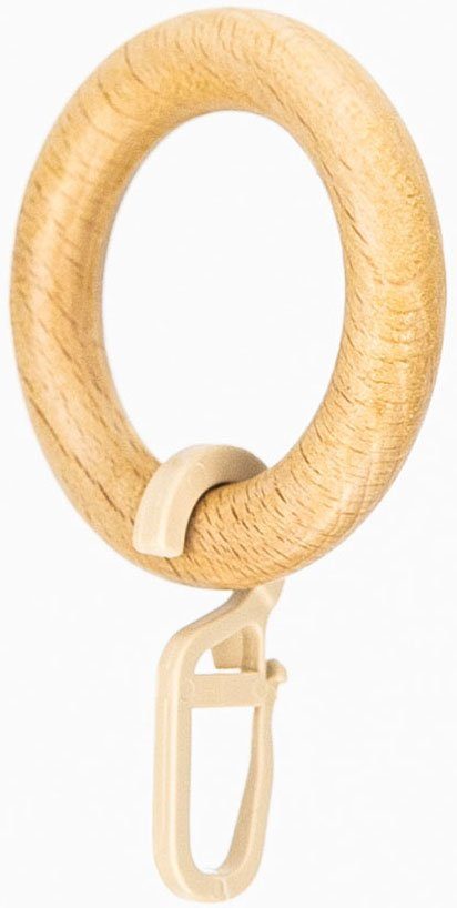 GARESA Gardinenring Holzring mit Haken, Gardinenstangen, günstig online kaufen