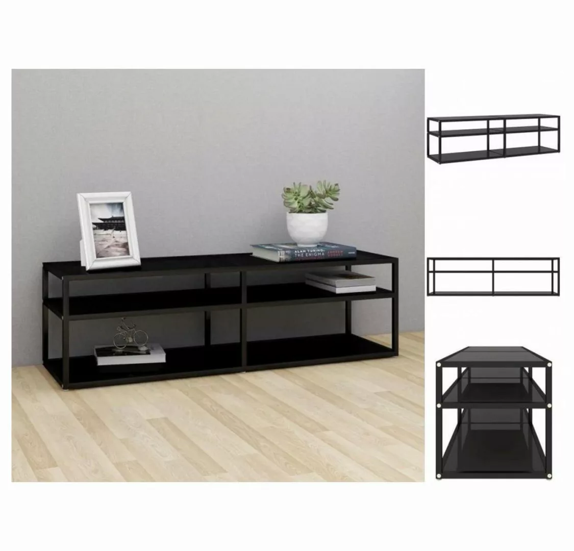 vidaXL TV-Schrank TV-Schrank Schwarz 140x40x40,5 cm Hartglas Lowboard günstig online kaufen