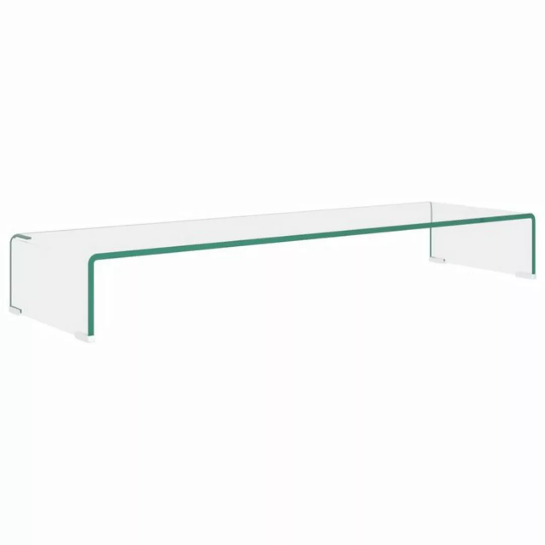 Tv-tisch/bildschirmerhöhung Glas Transparent 100x30x13 Cm günstig online kaufen