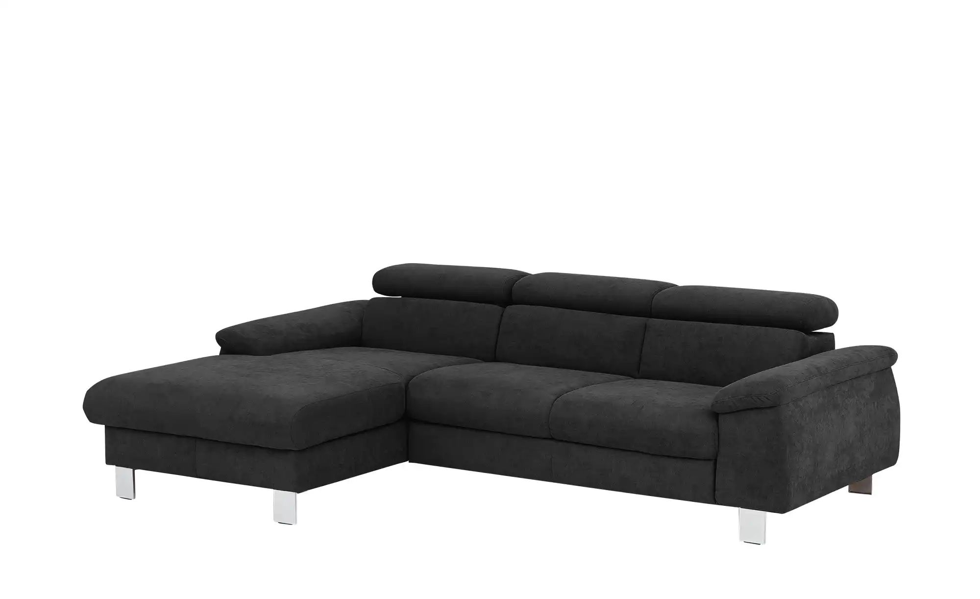 uno Ecksofa aus Velours Micky ¦ schwarz ¦ Maße (cm): B: 166 H: 72 T: 244 Po günstig online kaufen