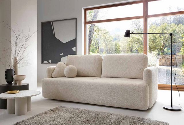 Luxusbetten24 Schlafsofa Designer Sofa Celiné Bouclé, mit Schlaffunktion un günstig online kaufen