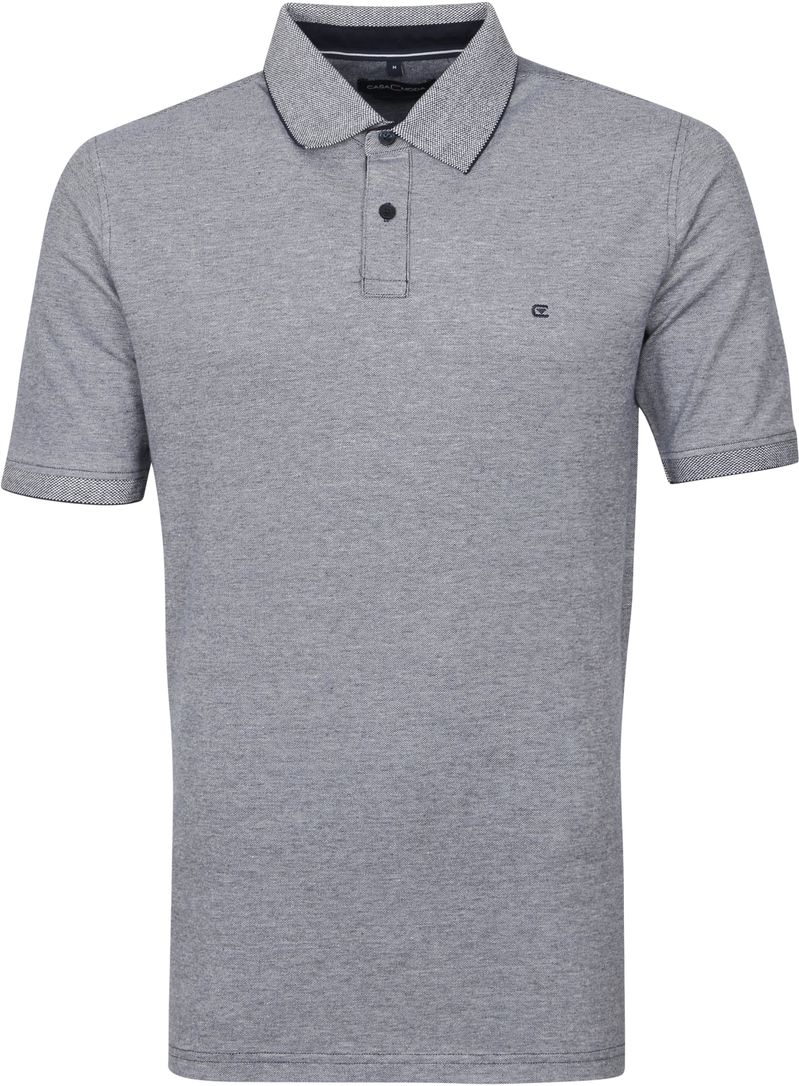 Casa Moda Poloshirt Stretch Melange Dunkelblau - Größe M günstig online kaufen