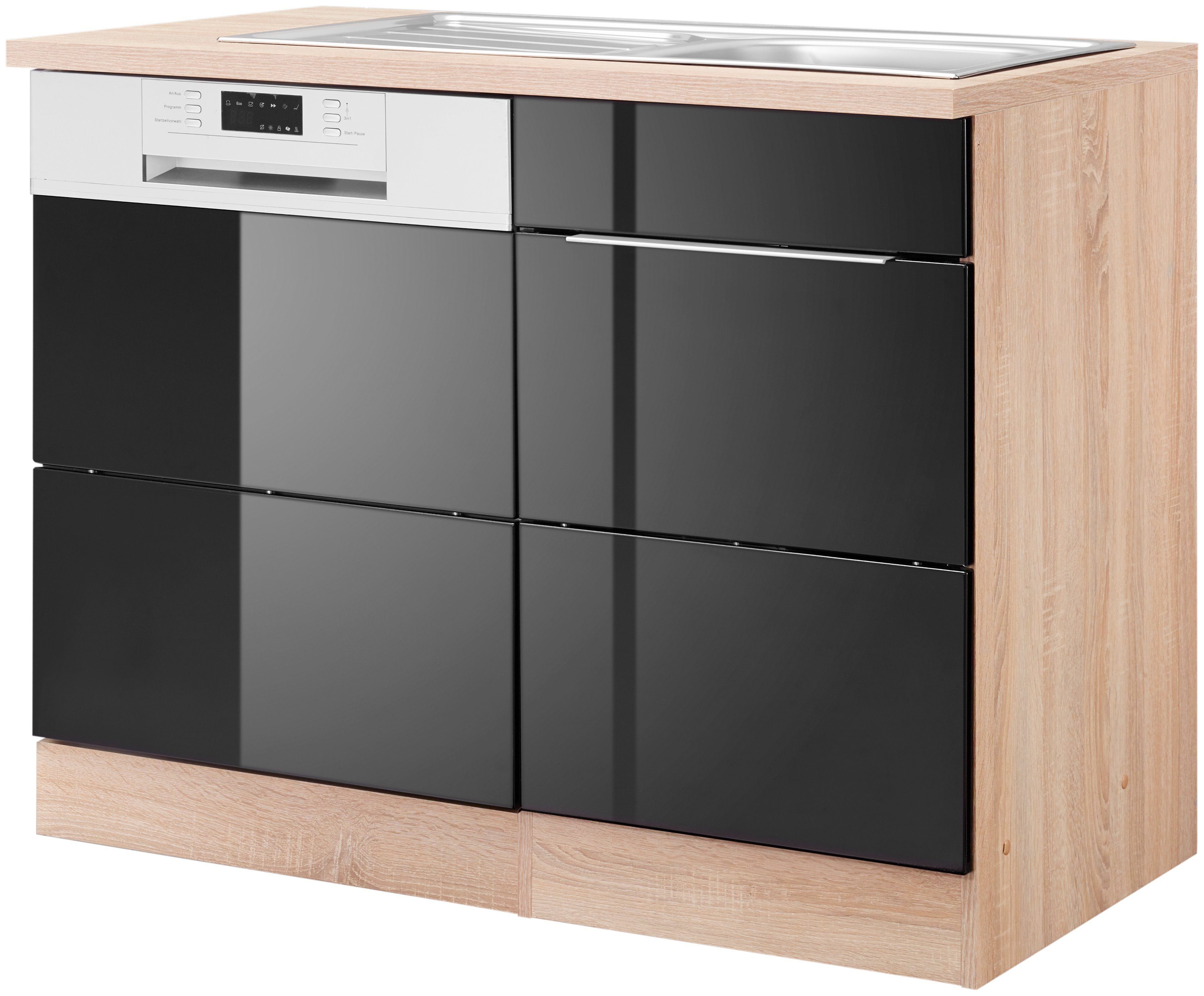 KOCHSTATION Spülenschrank "KS-Brindisi", 110 cm breit, inkl. Möbeltür für G günstig online kaufen