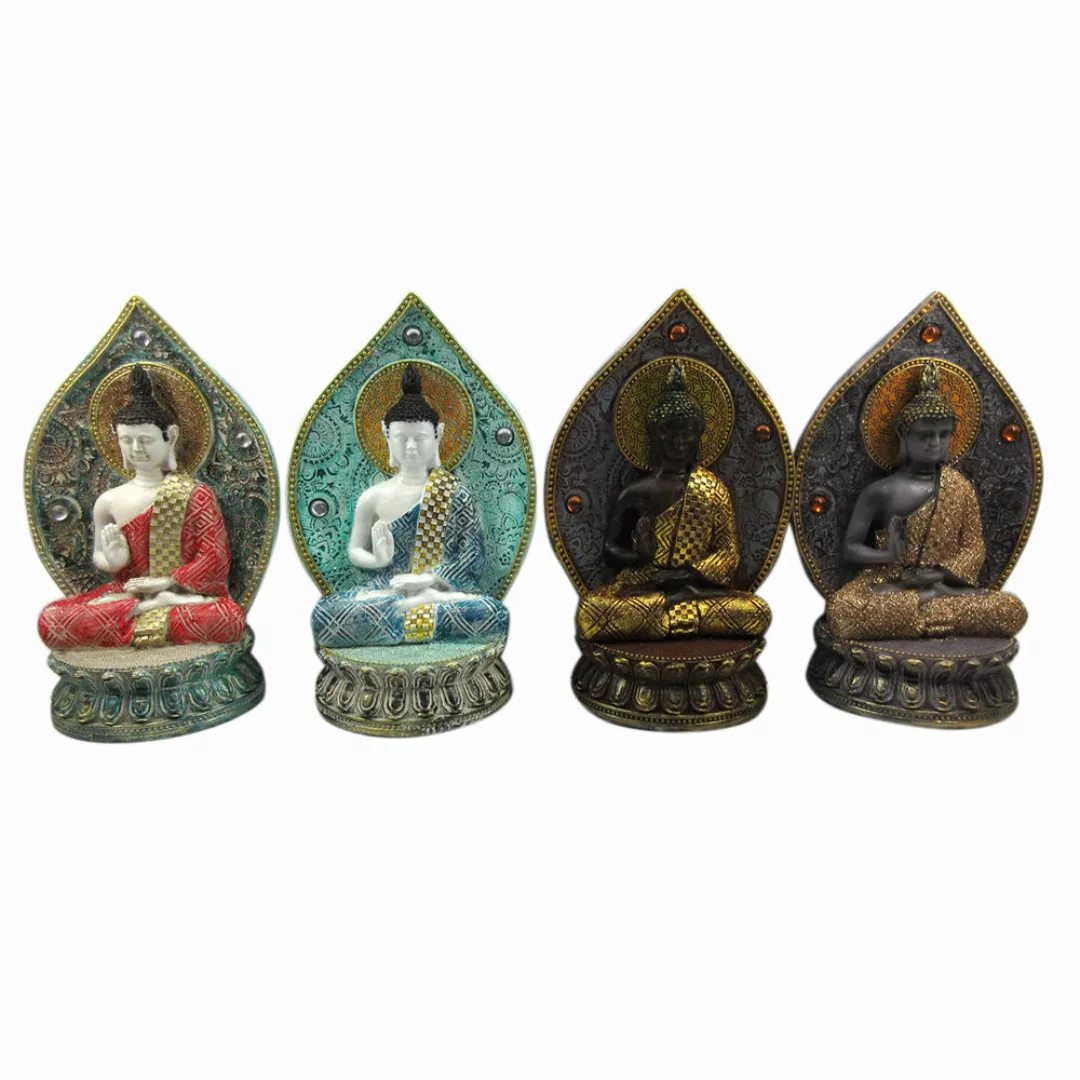 Deko-figur Dkd Home Decor Buddha Harz (14 X 11 X 22.5 Cm) (4 Pcs) günstig online kaufen