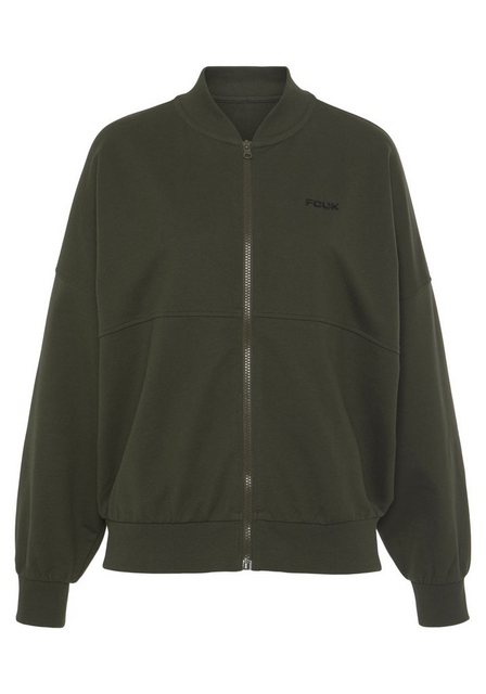 FCUK Sweatjacke (1-tlg) mit Kragen und durchgehenden Reißverschluss günstig online kaufen