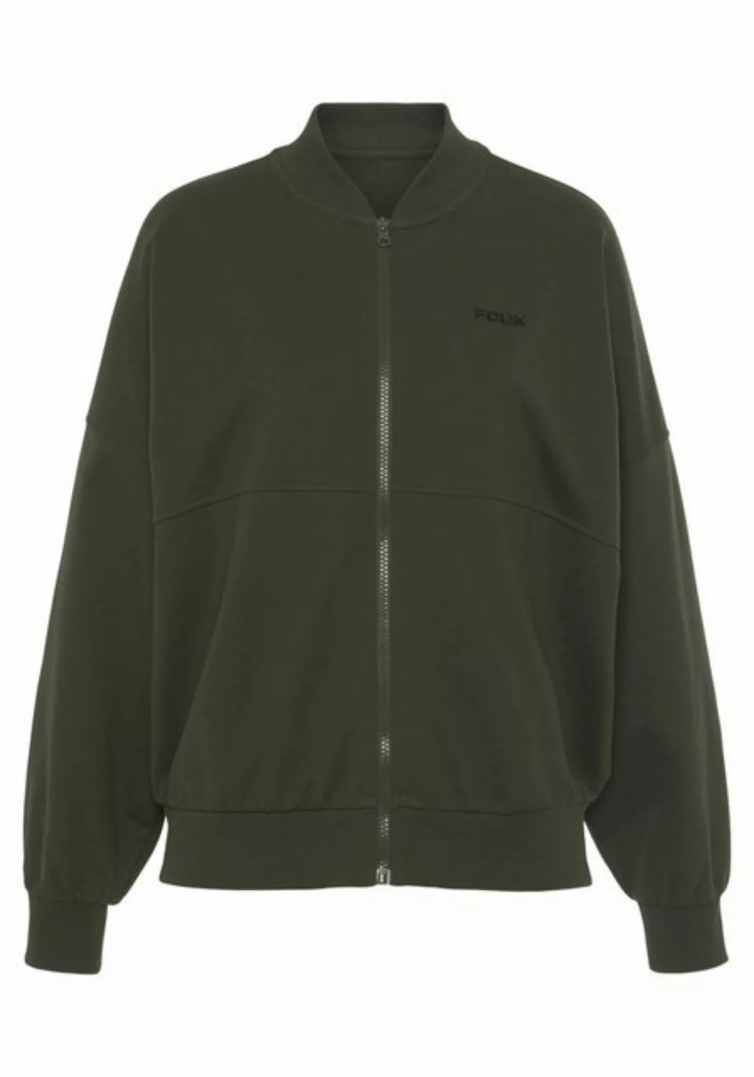 FCUK Sweatjacke, mit Kragen und durchgehenden Reißverschluss günstig online kaufen