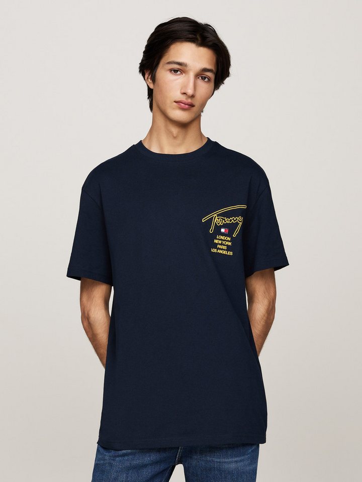 Tommy Jeans T-Shirt TJM REG SIG CITY TWIST TEE EXT Rückenprint, überschnitt günstig online kaufen