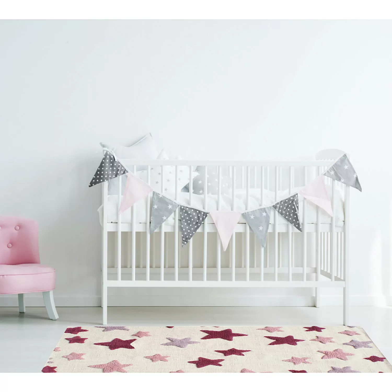 home24 Happy Rugs Kinderteppich Seastar Creme/Rot Stern Design Wolle 100x16 günstig online kaufen